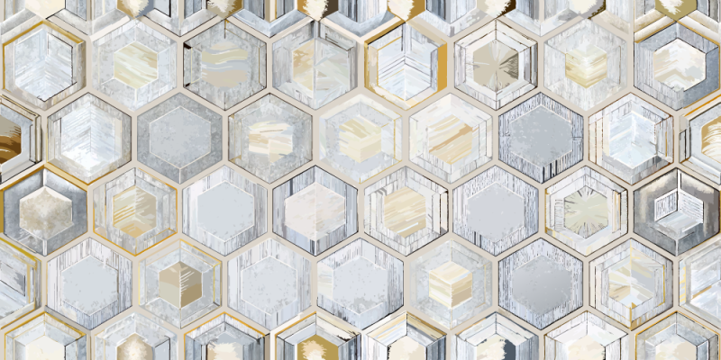 Geometric and Abstract Patterns Hexagon Elegance